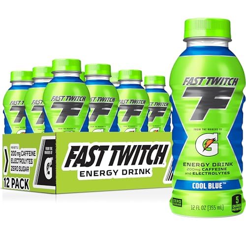 Gatorade Fast Twitch Energy Drink, Cool Blue, 12oz, 12-Pack