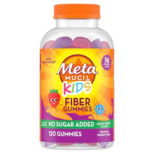 Metamucil Kids Fiber Gummies, Sugar-Free, Mixed Berry, 120ct