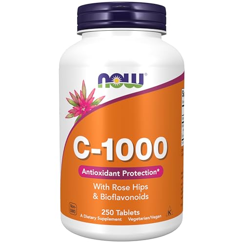 NOW Vitamin C-1000 with Rose Hips, 250 Tablets