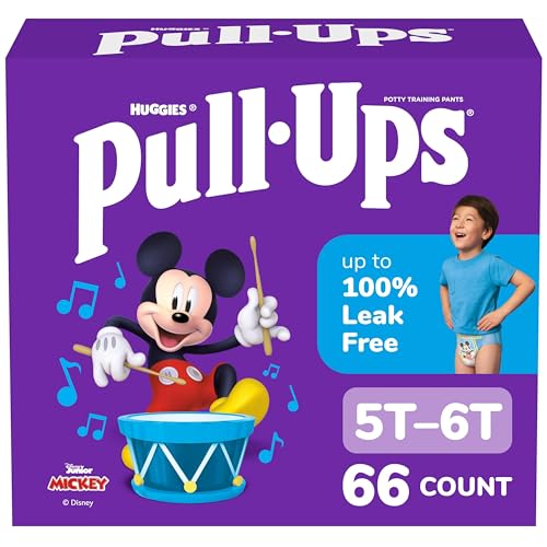 Pull-Ups Boys’ Training Pants, Size 5T-6T, 66 Count