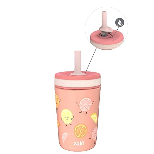 Zak Designs 12oz Stainless Steel Toddler Sippy Cup (Happy Fruit)