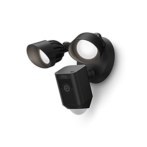 Ring Floodlight Cam Wired Plus, 1080p HD, Black (2021)