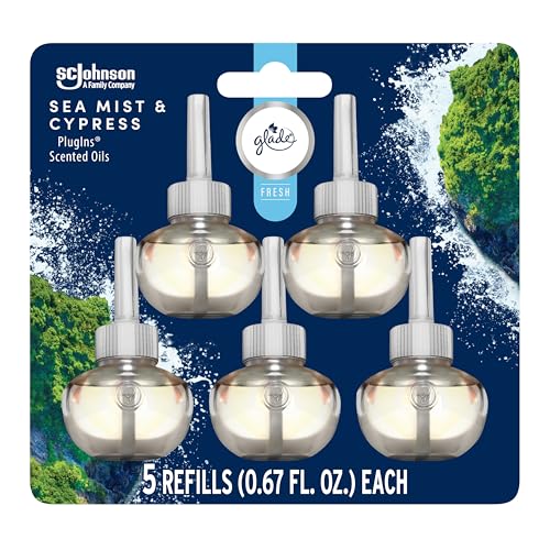 Glade PlugIns Refills Sea Mist & Cypress, 5 Count
