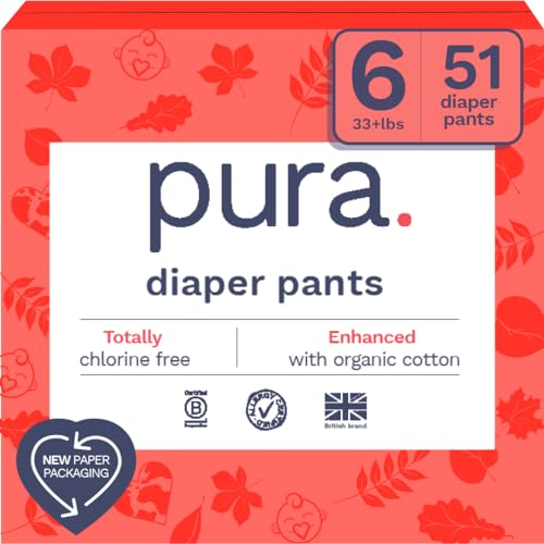 Pura Hypoallergenic Overnight Diaper Pants Size 6, 51 Count