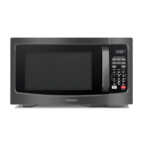 TOSHIBA 1.2 Cu Ft Microwave, Smart Sensor, Black, 1000W