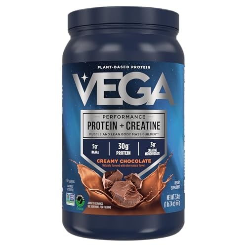 Vega Chocolate Protein + Creatine Mix, 13 Servings, Vegan, Keto