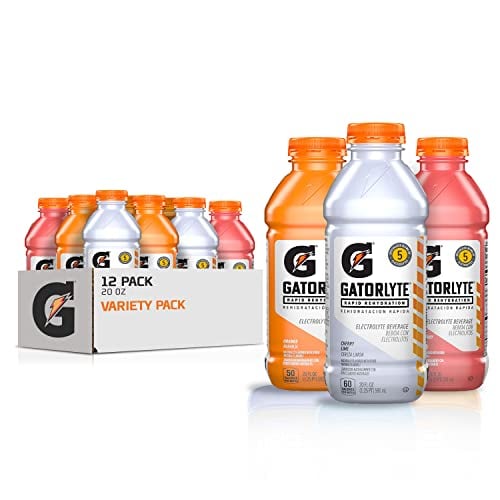 Gatorlyte Electrolyte Drink Variety Pack, 12 Bottles, 20 fl oz