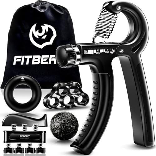 FitBeast Grip & Forearm Strengthener Kit – 5 Pack Adjustable