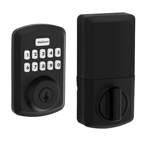 Kwikset Powerbolt 250 Keypad Black Electronic Deadbolt Lock