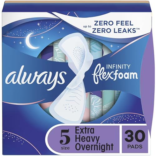 Always Infinity Size 5 Overnight Pads, 30 Count