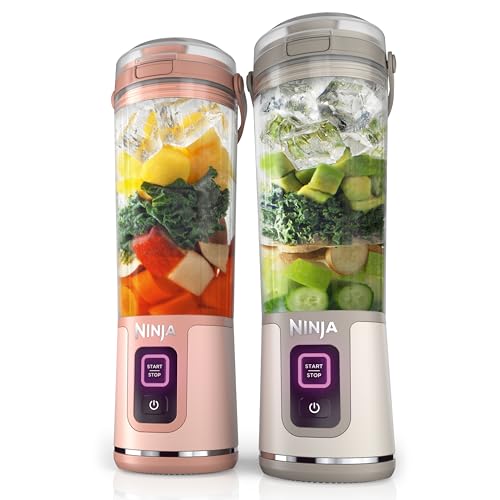 Ninja Portable Cordless Blender, 18oz, Rechargeable, Peach & Stone
