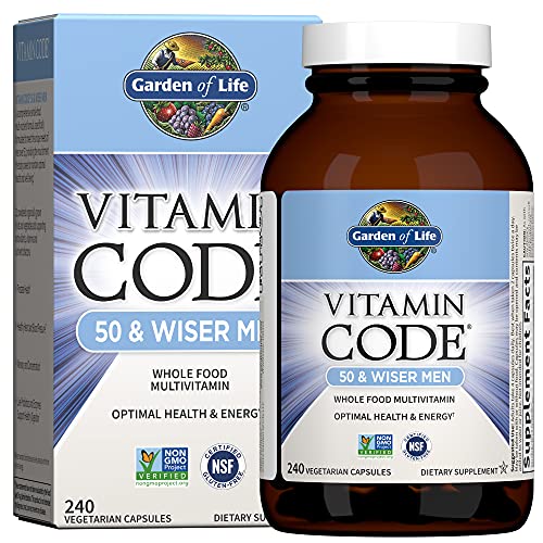 Garden of Life Men’s 50+ Multivitamin with Probiotics, 240 Capsules