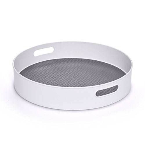 Copco 18″ Under-Sink Revolving Organizer, White/Gray