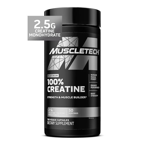 MuscleTech Platinum Creatine Capsules – 100 Veggie Pills