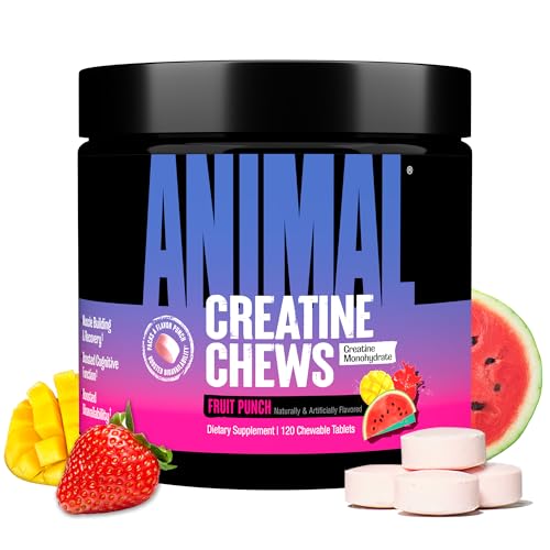 Animal Creatine Chews with AstraGin for Enhanced Absorption – Fruit Punch