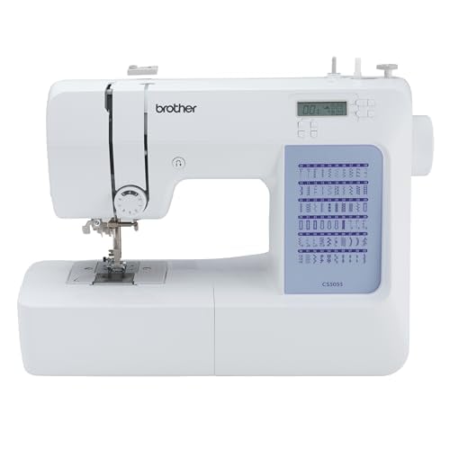 Brother CS5055 Sewing Machine, 60 Stitches, LCD, 7 Feet, White
