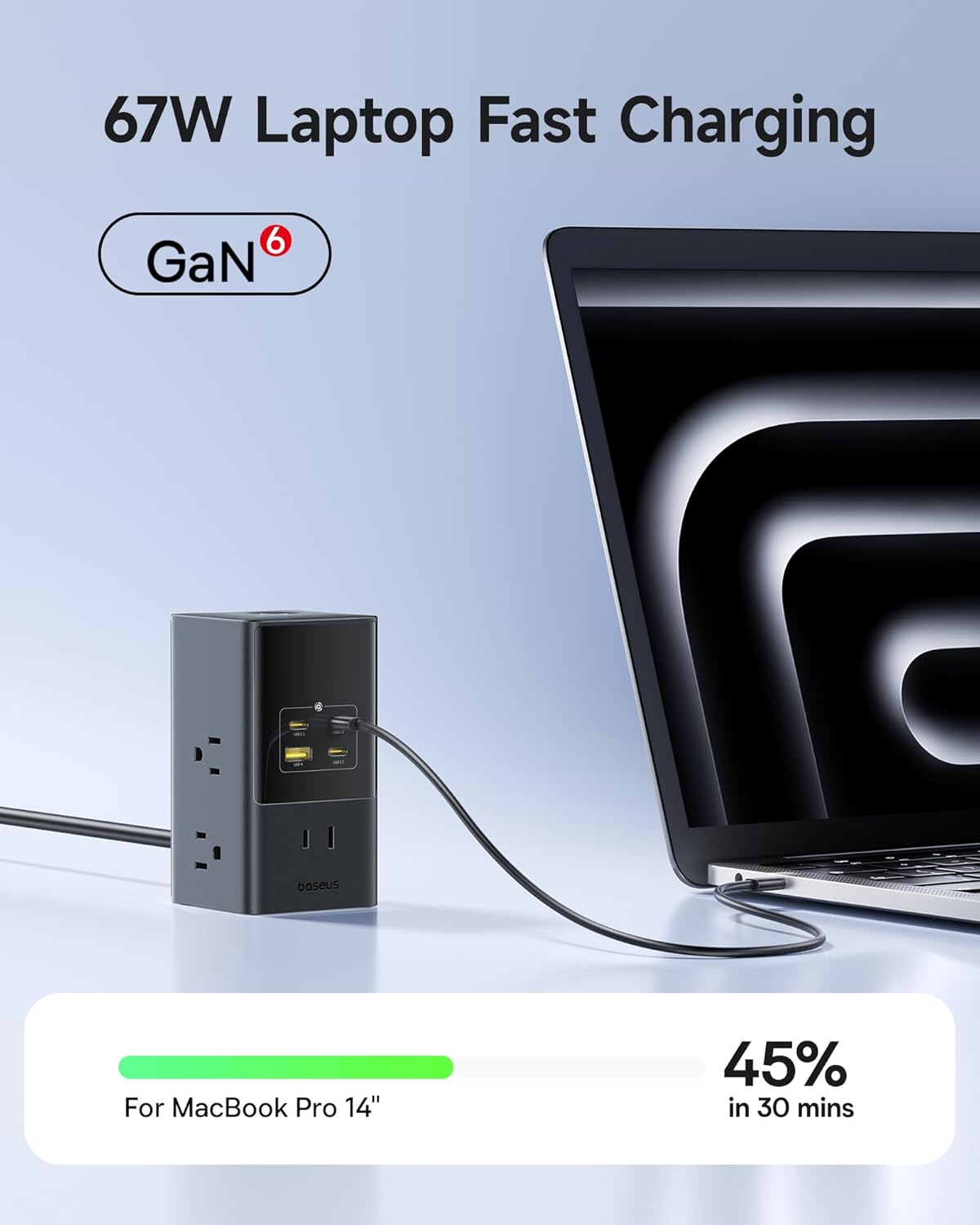 Baseus 67W 10-in-1 Charging Station with Surge Protection