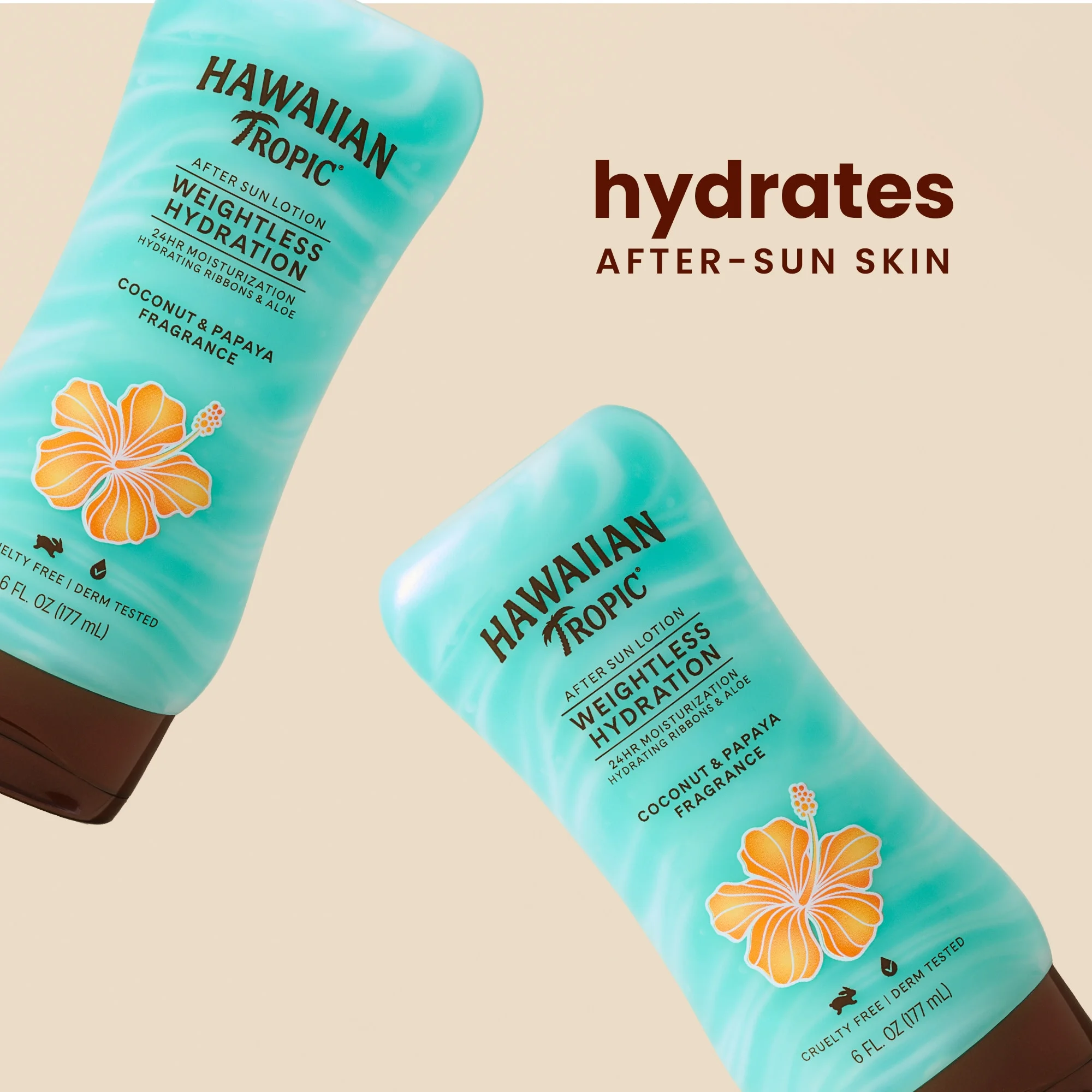 Hawaiian Tropic Weightless Hydration after Sun Lotion for Adults 6 fl oz
