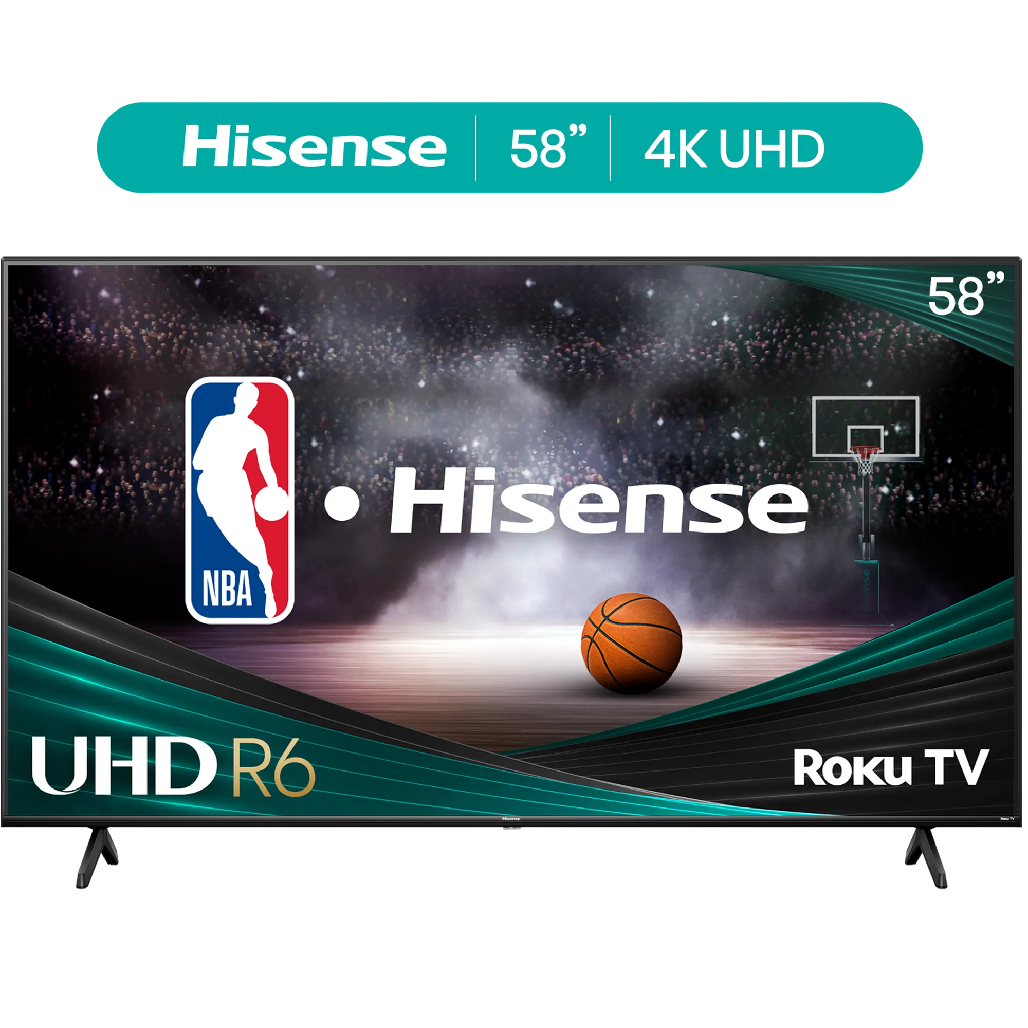 Hisense 58 Class 4K UHD LED LCD Roku Smart TV HDR R6 Series 58R6E3