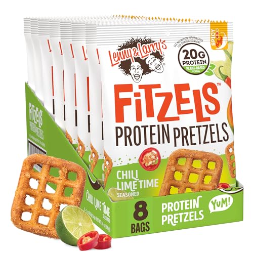 Lenny & Larry’s Chilli Lime Protein Pretzels, 8 Bags, Vegan