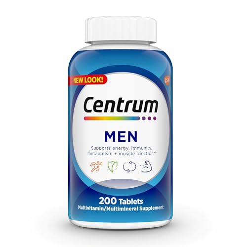 Centrum Men’s Multivitamin with D3, B Vitamins, 200 Count
