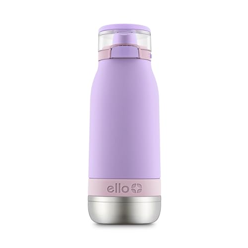 Ello Emma 14oz Kids Stainless Steel Water Bottle, Lilac