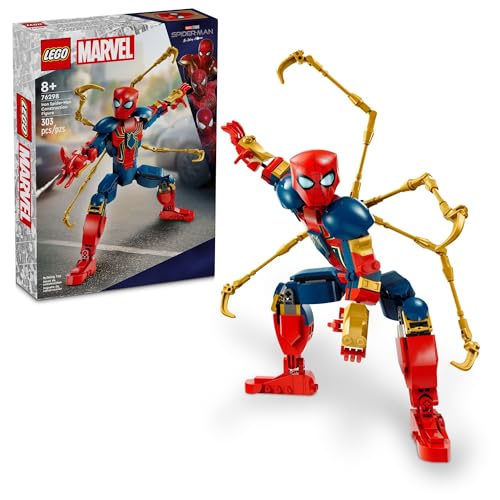 LEGO Iron Spider-Man Action Figure Toy, Ages 8+, 76298