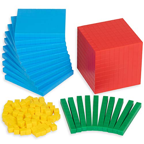 Edxeducation Base Ten Blocks – 121 Piece Math Set for Kids