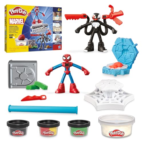 Spider-Man Play-Doh Set: Launch, Slice, 2 Figures & Accessories