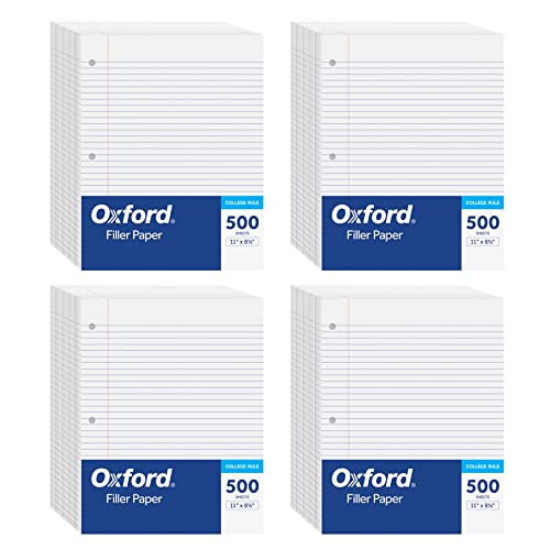Oxford College Rule Loose Leaf Paper, 2000 Sheets, 3-Hole