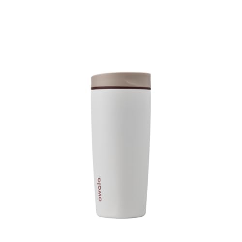 Owala SmoothSip 20 oz Insulated Coffee Tumbler, BPA Free, Tan/White
