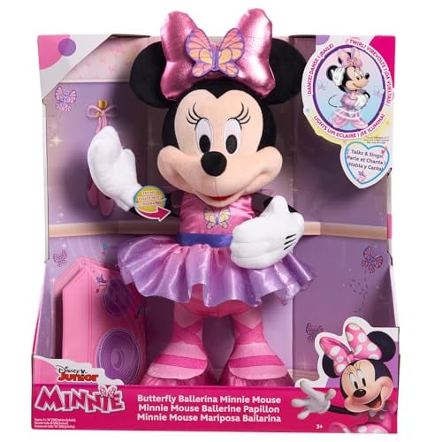 Disney Minnie Mouse Singing Butterfly Ballerina Plush Toy, Ages 3+
