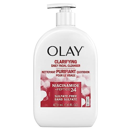 Olay Face Wash: Niacinamide & Peptides, Sulfate-Free, 16 Oz