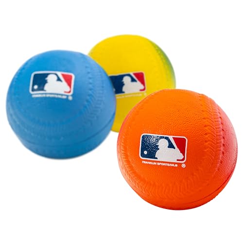 Franklin Sports Foam Baseballs – Soft 3-Pack for Kids (MLB Licensed)