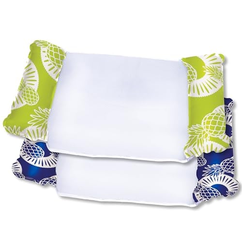 Waterlife 4-in-1 Inflatable Pool Hammock Chair, 2-Pack, Navy/Green