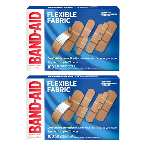 Band-Aid Flexible Fabric Bandages, Assorted, Twin Pack (200 ct)