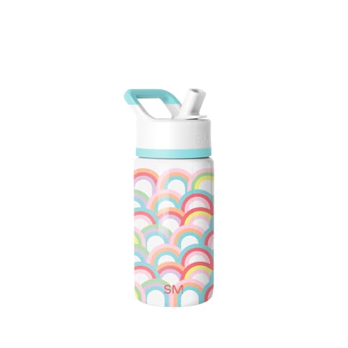Kids 14oz Insulated Water Bottle with Straw – Rainbow Spark