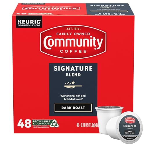 Community Coffee Dark Roast K-Cup Pods, 48 Count