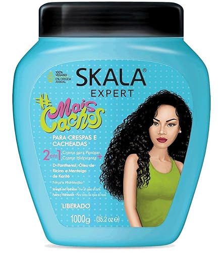 SKALA Mais Cachos 2-in-1 Anti-Frizz Curl Treatment, Vegan, 35.2 Oz