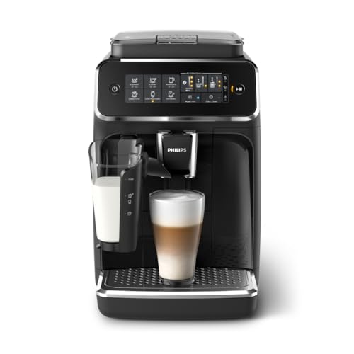 Philips 3200 Espresso Machine with LatteGo Milk Frother, Black