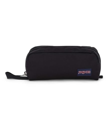 JanSport Black Pouch with Accordion Opening and Dividers