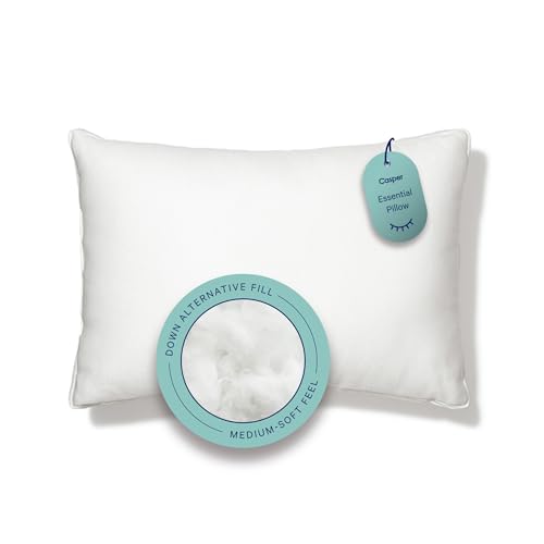 Casper Essential Standard Pillow, White, 2-Pack