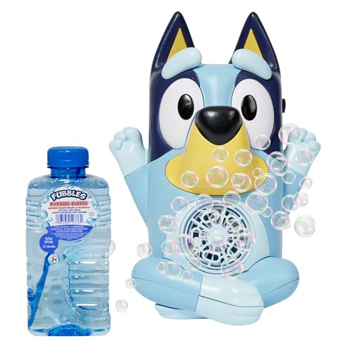 BLUEY No Spill Musical Bubble Machine with Extra Solution