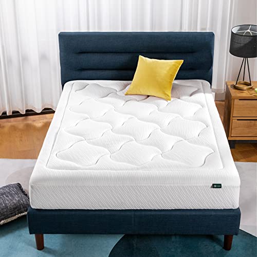ZINUS 10″ Cloud Memory Foam Mattress, Queen, Fiberglass-Free