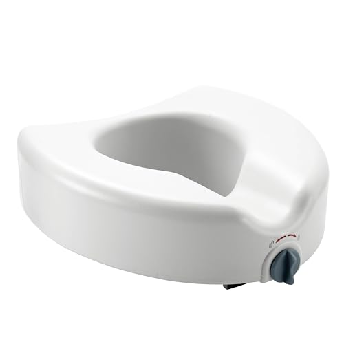 Medline 5″ Raised Toilet Seat, 400 lb Capacity, No Arms