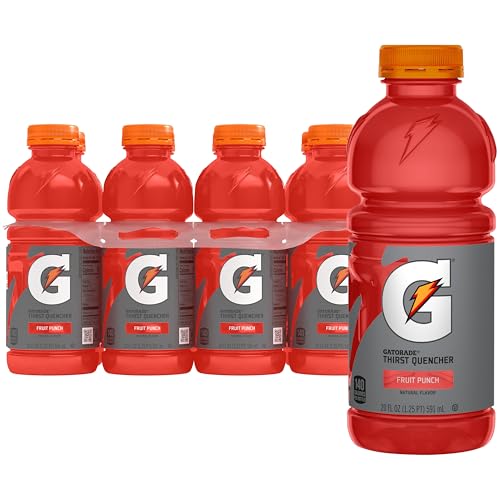 Gatorade Fruit Punch Sports Drink, 20oz, 8 Pack