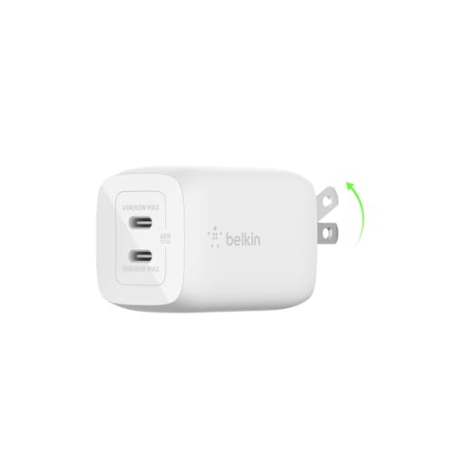 Belkin 65W Dual USB-C GaN Charger for Multiple Devices