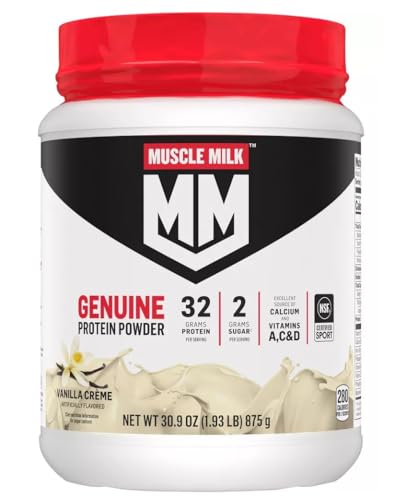 Muscle Milk Vanilla Creme Protein Powder, 1.93 lb