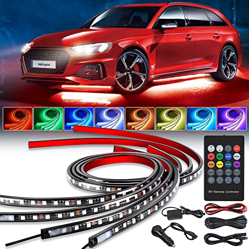 Nilight 4-Piece RGB Car Underglow Lights with Remote Control