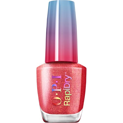OPI RapiDry Fuego Quick Dry Red Shimmer Nail Polish